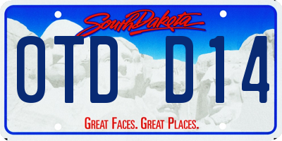 SD license plate 0TDD14