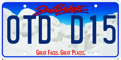 SD license plate 0TDD15