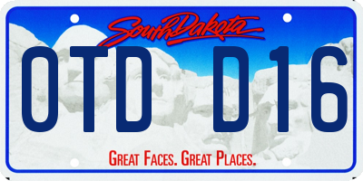 SD license plate 0TDD16
