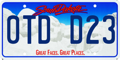 SD license plate 0TDD23