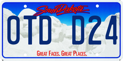 SD license plate 0TDD24