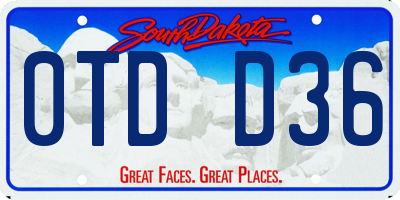 SD license plate 0TDD36