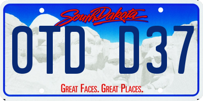 SD license plate 0TDD37