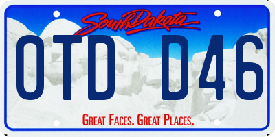 SD license plate 0TDD46