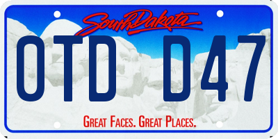 SD license plate 0TDD47