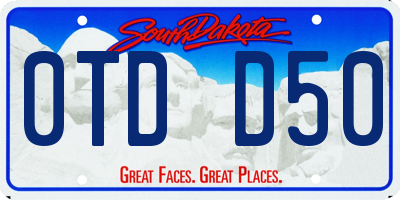 SD license plate 0TDD50