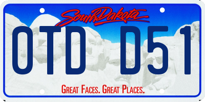 SD license plate 0TDD51