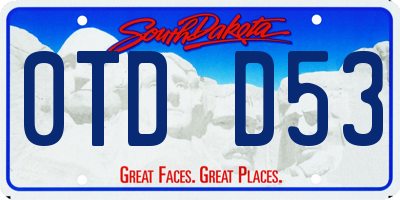 SD license plate 0TDD53