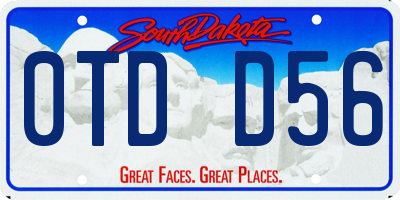 SD license plate 0TDD56
