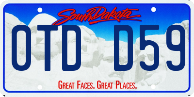 SD license plate 0TDD59