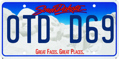 SD license plate 0TDD69