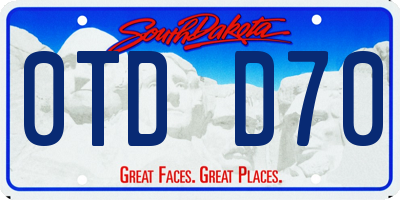 SD license plate 0TDD70