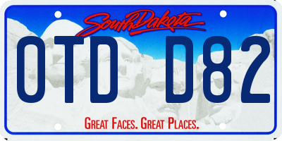 SD license plate 0TDD82