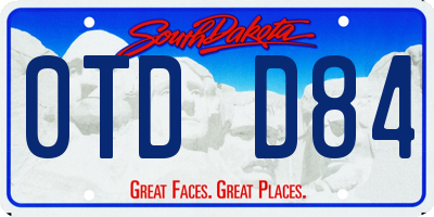 SD license plate 0TDD84