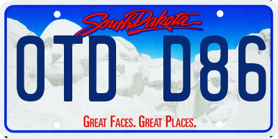SD license plate 0TDD86