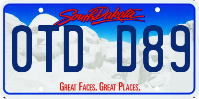 SD license plate 0TDD89