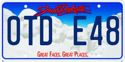 SD license plate 0TDE48
