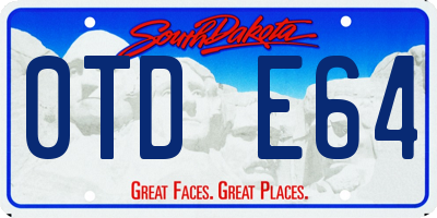 SD license plate 0TDE64