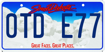 SD license plate 0TDE77