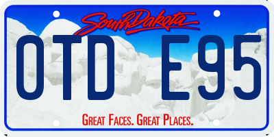 SD license plate 0TDE95