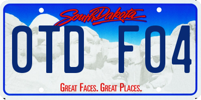 SD license plate 0TDF04