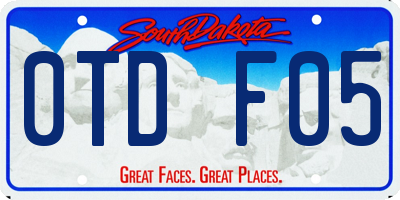 SD license plate 0TDF05