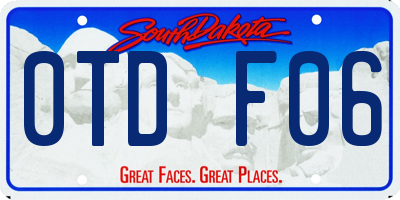 SD license plate 0TDF06