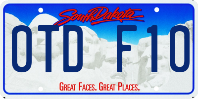 SD license plate 0TDF10