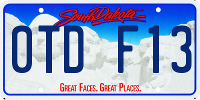 SD license plate 0TDF13