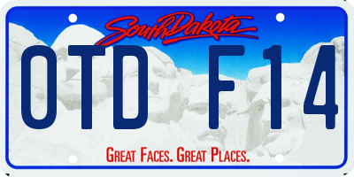 SD license plate 0TDF14