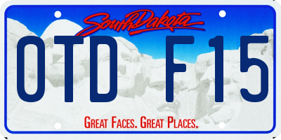 SD license plate 0TDF15