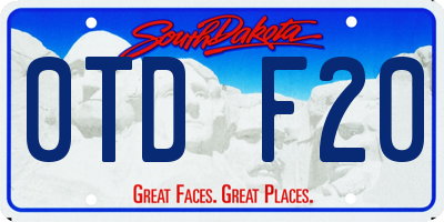 SD license plate 0TDF20