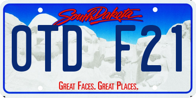 SD license plate 0TDF21