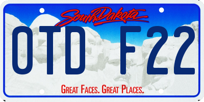 SD license plate 0TDF22
