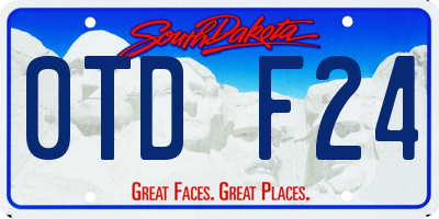 SD license plate 0TDF24