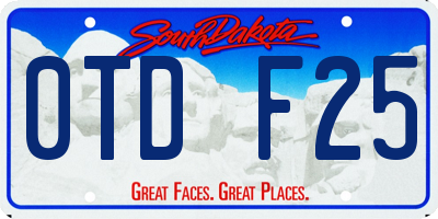 SD license plate 0TDF25