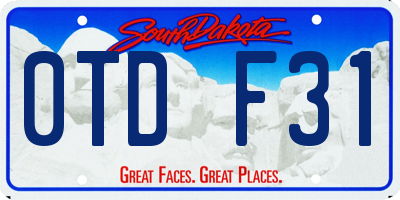 SD license plate 0TDF31