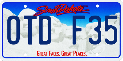 SD license plate 0TDF35