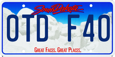 SD license plate 0TDF40