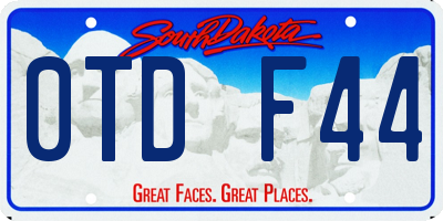 SD license plate 0TDF44