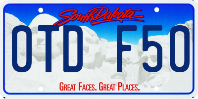 SD license plate 0TDF50