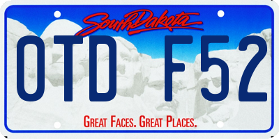 SD license plate 0TDF52