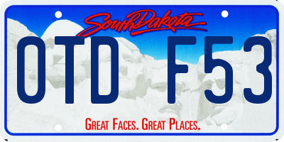SD license plate 0TDF53