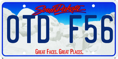 SD license plate 0TDF56