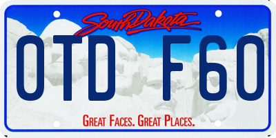 SD license plate 0TDF60