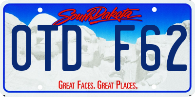 SD license plate 0TDF62