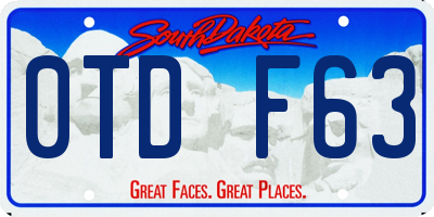 SD license plate 0TDF63