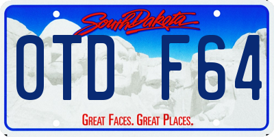 SD license plate 0TDF64