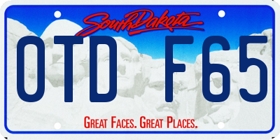 SD license plate 0TDF65