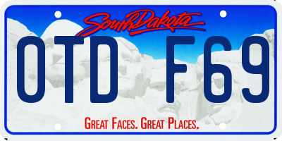 SD license plate 0TDF69